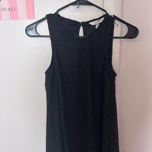 Black Sleeveless Lace Dress